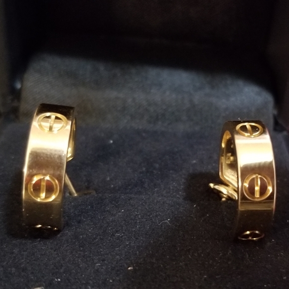 CARTIER 18K gold love earrings - Picture 6 of 16